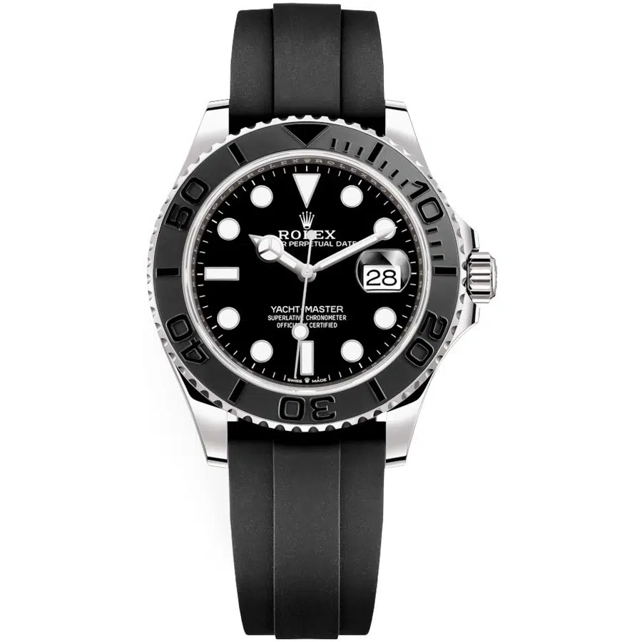 MINT Rolex Yacht-Master 226659 42mm White Gold With Black Rubber Watch Black Dial 2020