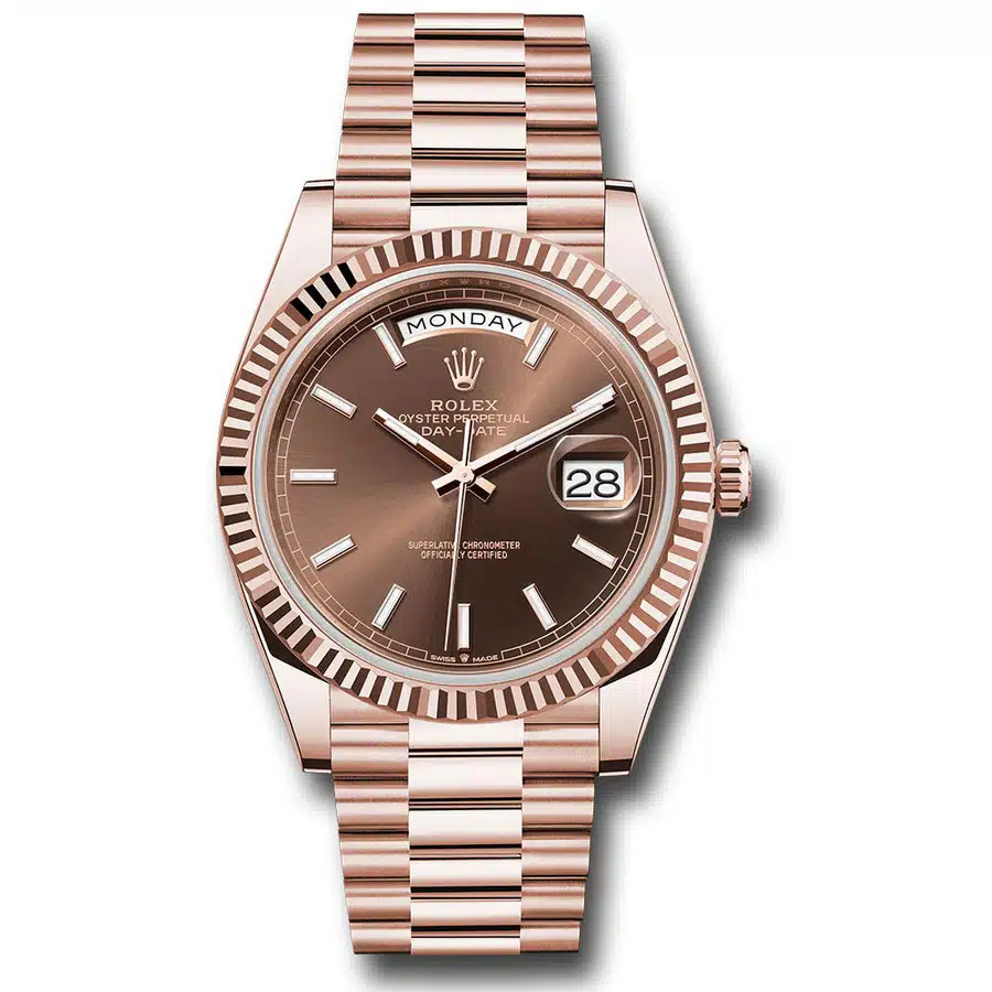 Rolex Day-Date 40 Chocolate Dial 18K Everose Gold 228235-0053 President Automatic Men's Watch 2024