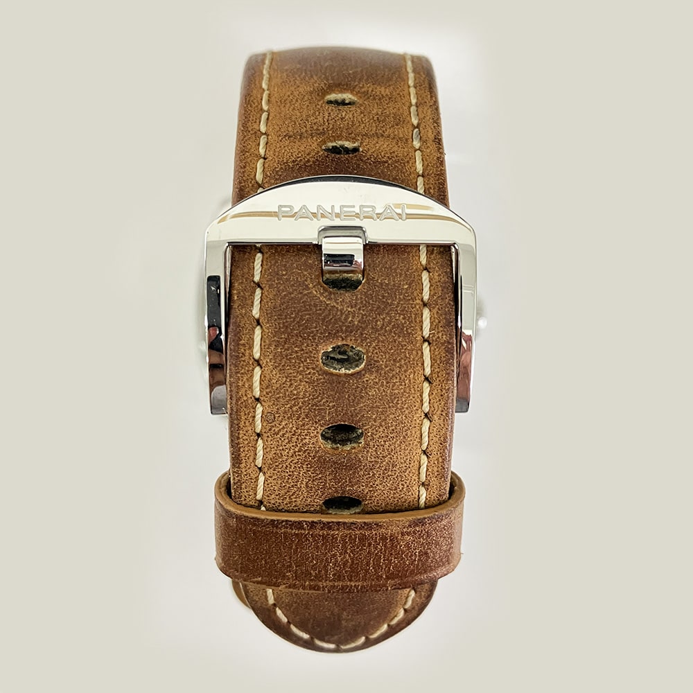 Panerai Radiomir GMT 45mm PAM00998 Stainless Steel With Brown Leather Watch Green Dial
