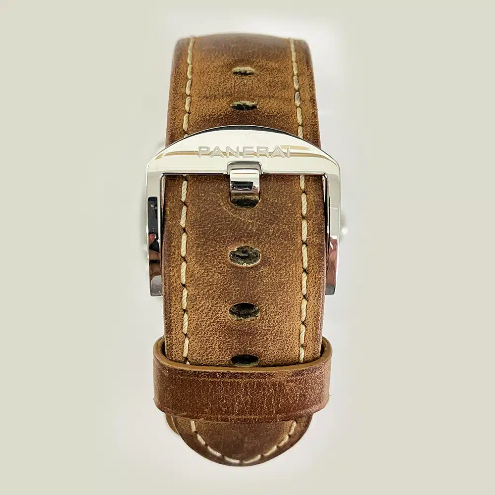 Panerai Radiomir GMT 45mm PAM00998 Stainless Steel With Brown Leather Watch Green Dial – image 5