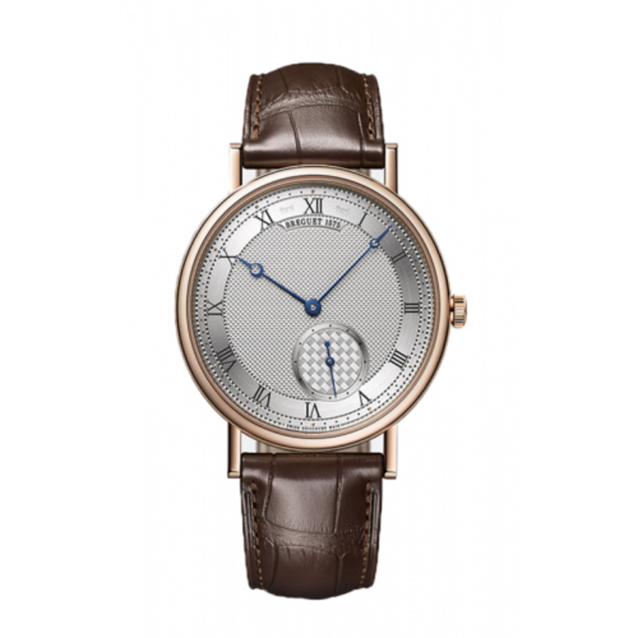 Breguet Classique Silver Dial Rose Gold 7147BR129WU Brown Leather Watch 2024