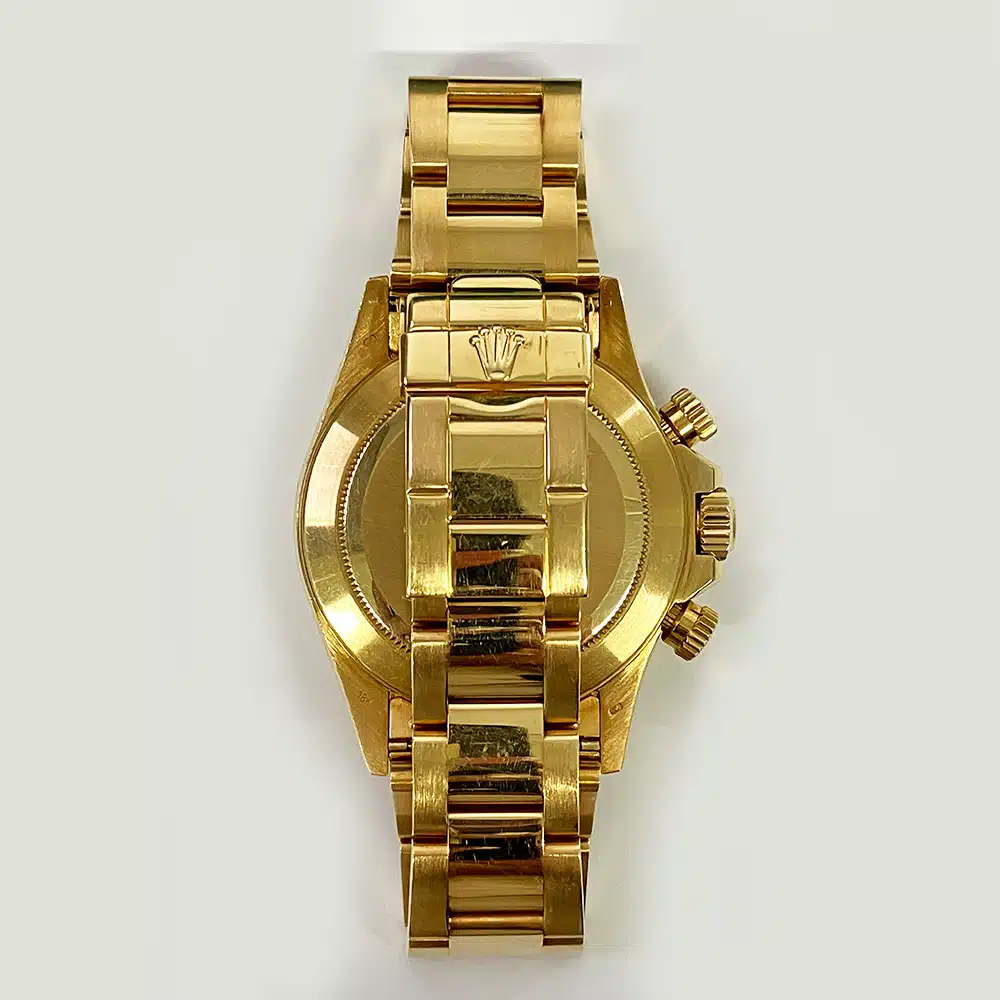 Rolex Daytona 16528 Yellow Gold Watch Black Diamond Dial – image 4
