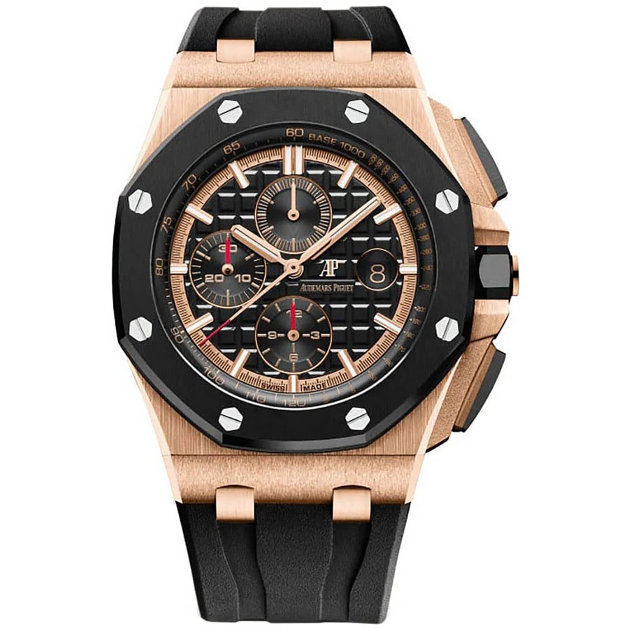 Audemars Piguet Royal Oak Offshore Chronograph 44mm 26401RO.OO.A002CA.02 Rose Gold with Black Dial Watch 2019