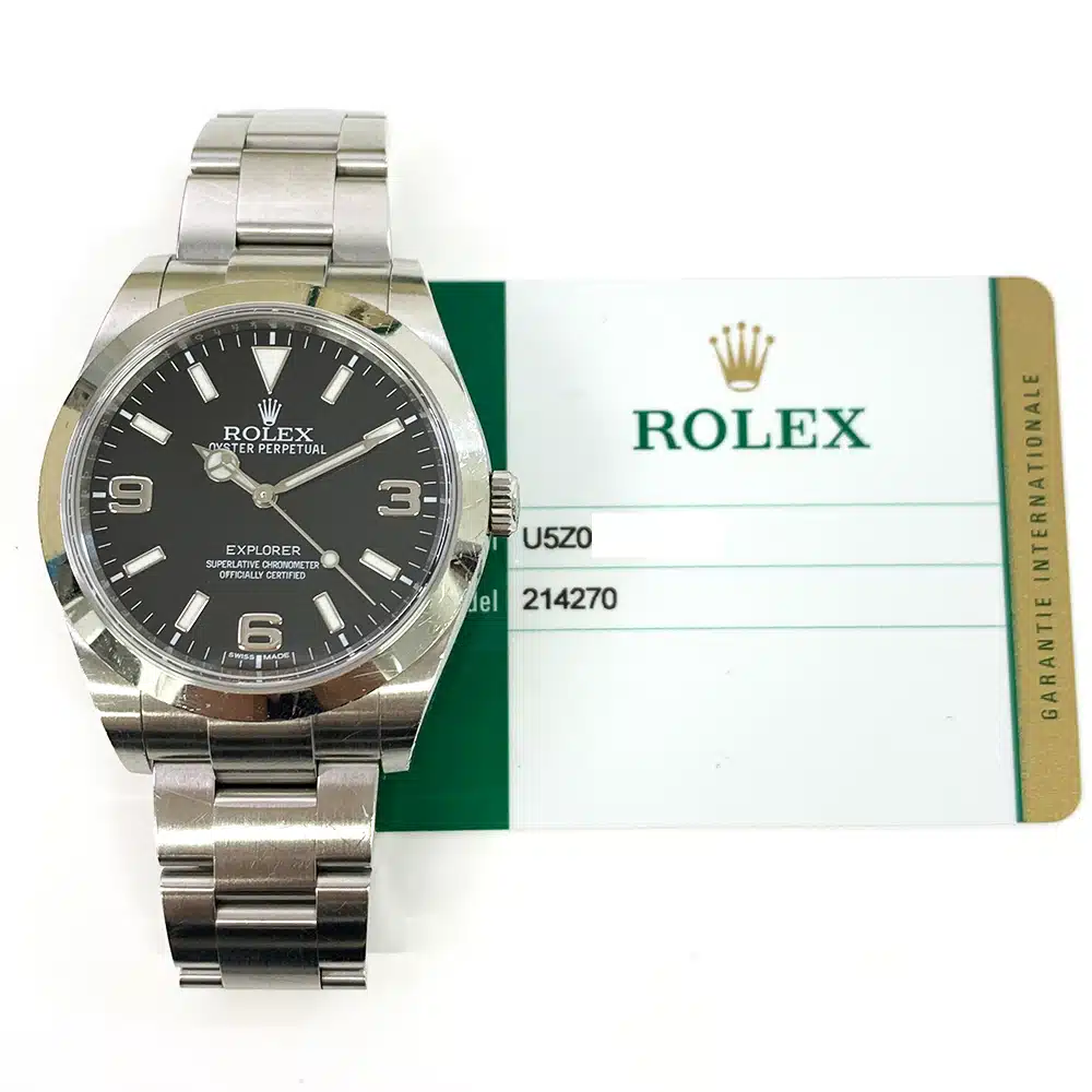 Rolex Explorer 39mm  214270 Oyster Stainless Steel Watch Black Dial 2016 – image 2