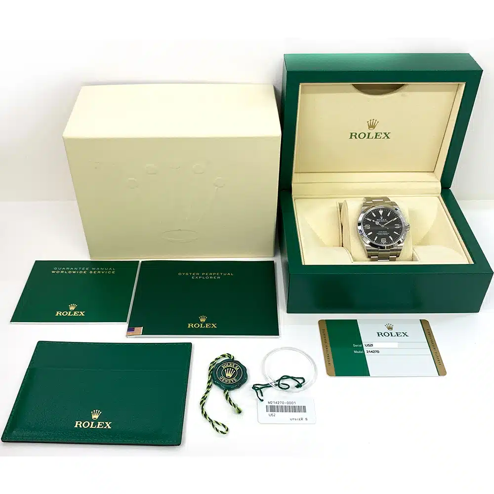Rolex Explorer 39mm  214270 Oyster Stainless Steel Watch Black Dial 2016 – image 7