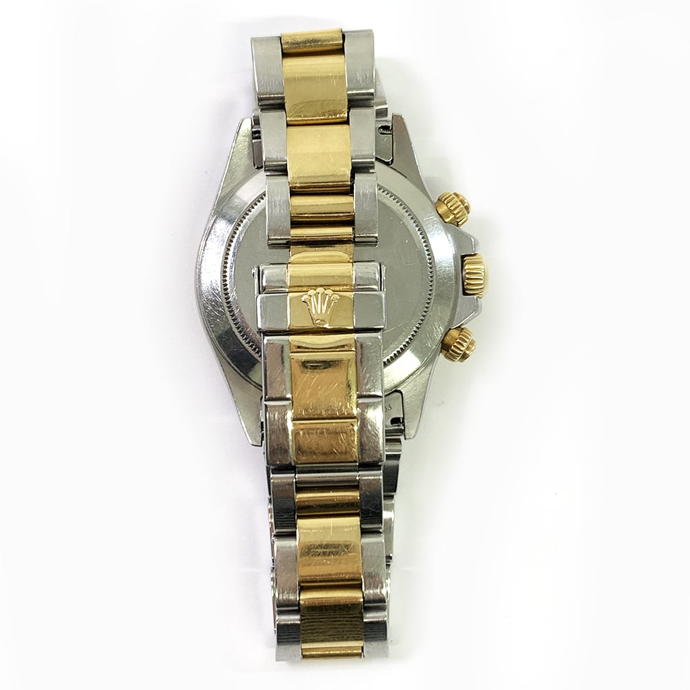 Rolex Daytona 40mm 16523 Oyster Stainless Steel & Yellow Gold Watch Black Dial 1999