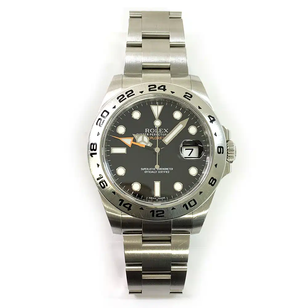 Rolex Explorer II 42mm 216570 Oyster Stainless Steel Watch Black Dial 2017