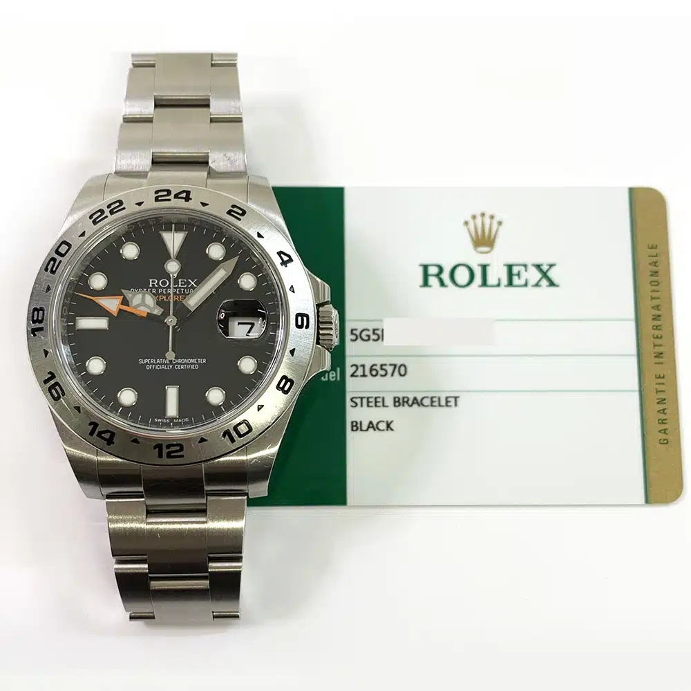 Rolex Explorer II 42mm 216570 Oyster Stainless Steel Watch Black Dial 2017 – image 3