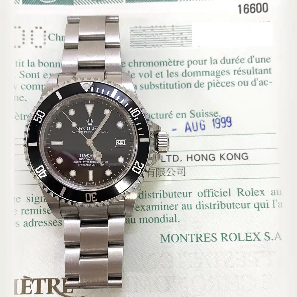 Rolex Sea-Dweller 40mm Oyster 16600 Stainless Steel Watch Black Dial 1999 – image 2
