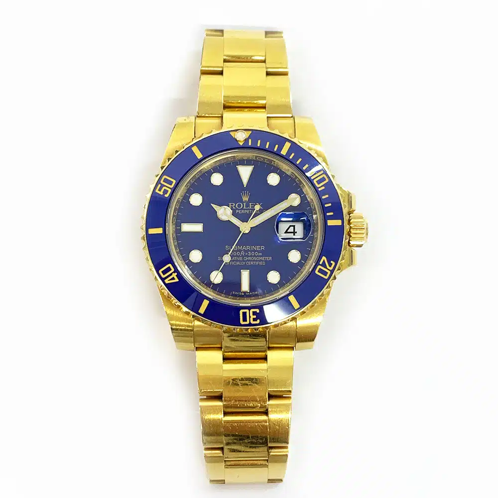 Rolex Submariner Date 116618LB 40mm Yellow Gold with Blue Dial Watch 2011 – image 3