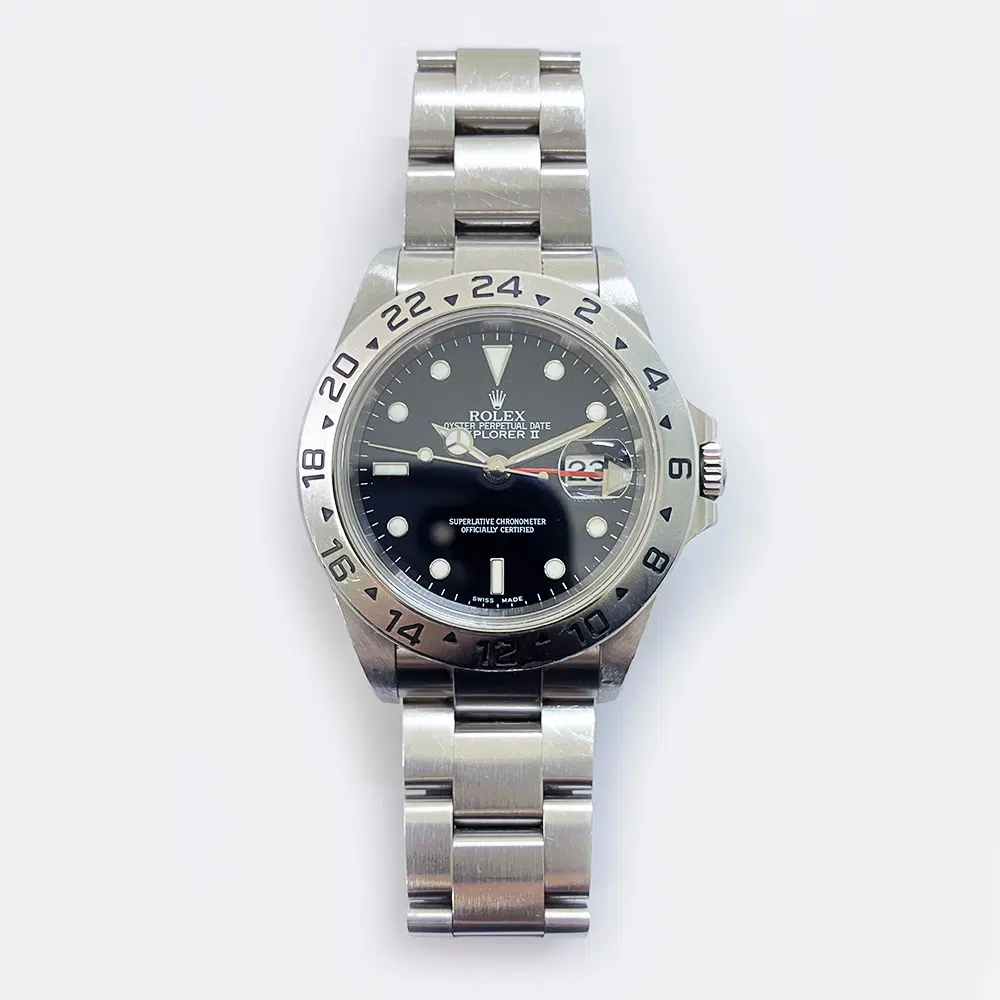 Rolex Explorer II Black Dial 16570 Stainless Steel Oyster Watch
