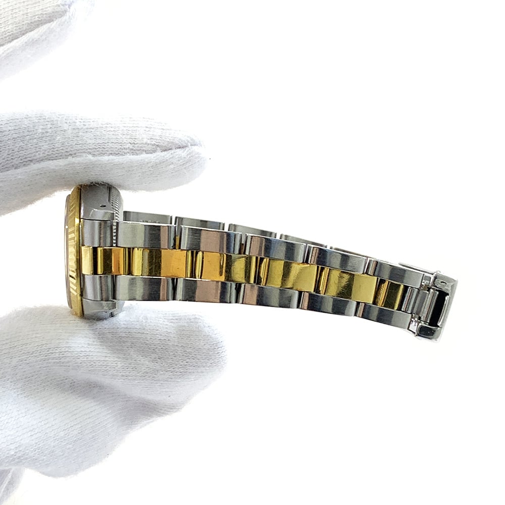Rolex Oyster Perpretual 26mm 67193 Stainless Steel & Yellow Gold Watch Champagne Index Dial