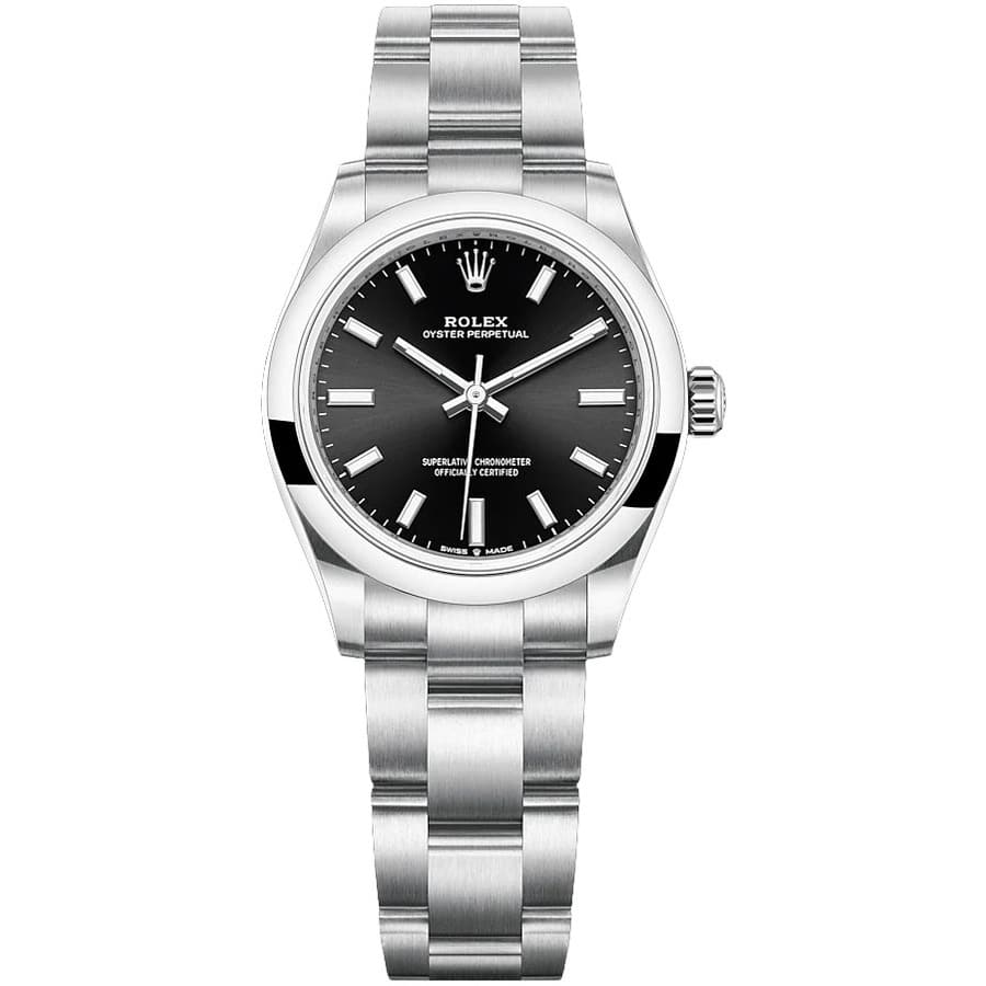 Rolex Oyster Perpetual 277200 Stainless Steel with Black Dial Ladies Watch