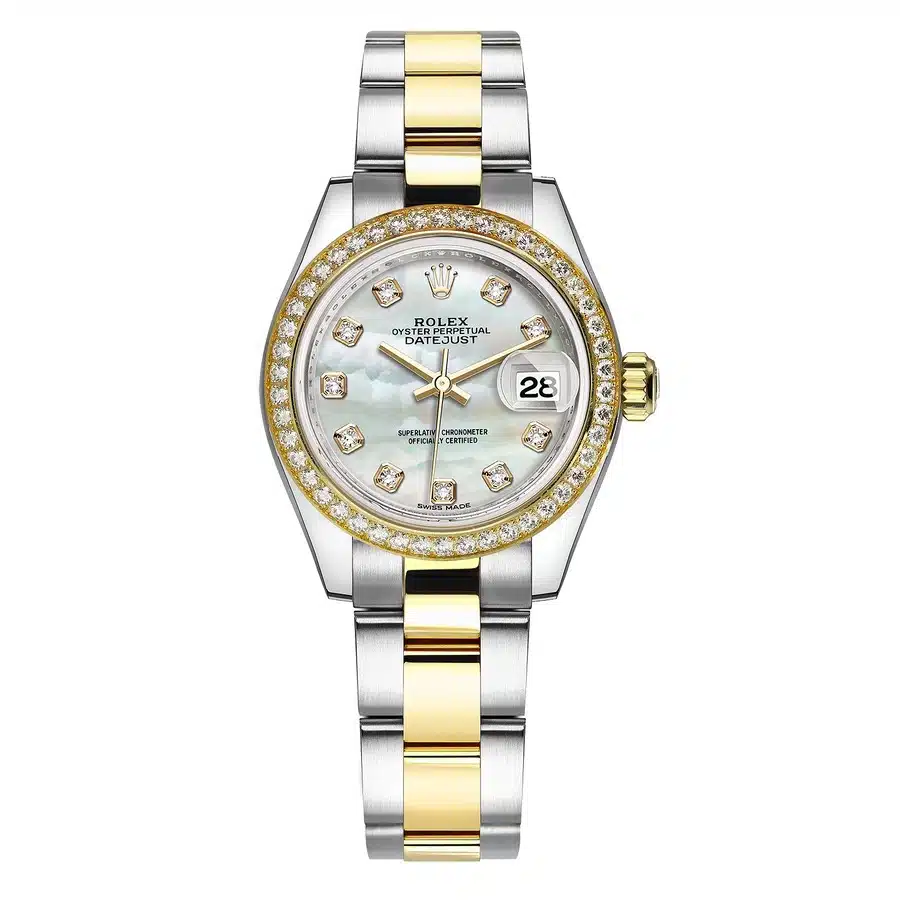 Rolex Datejust 279383 Stainless Steel & Yellow Gold and Diamond Bezel Watch