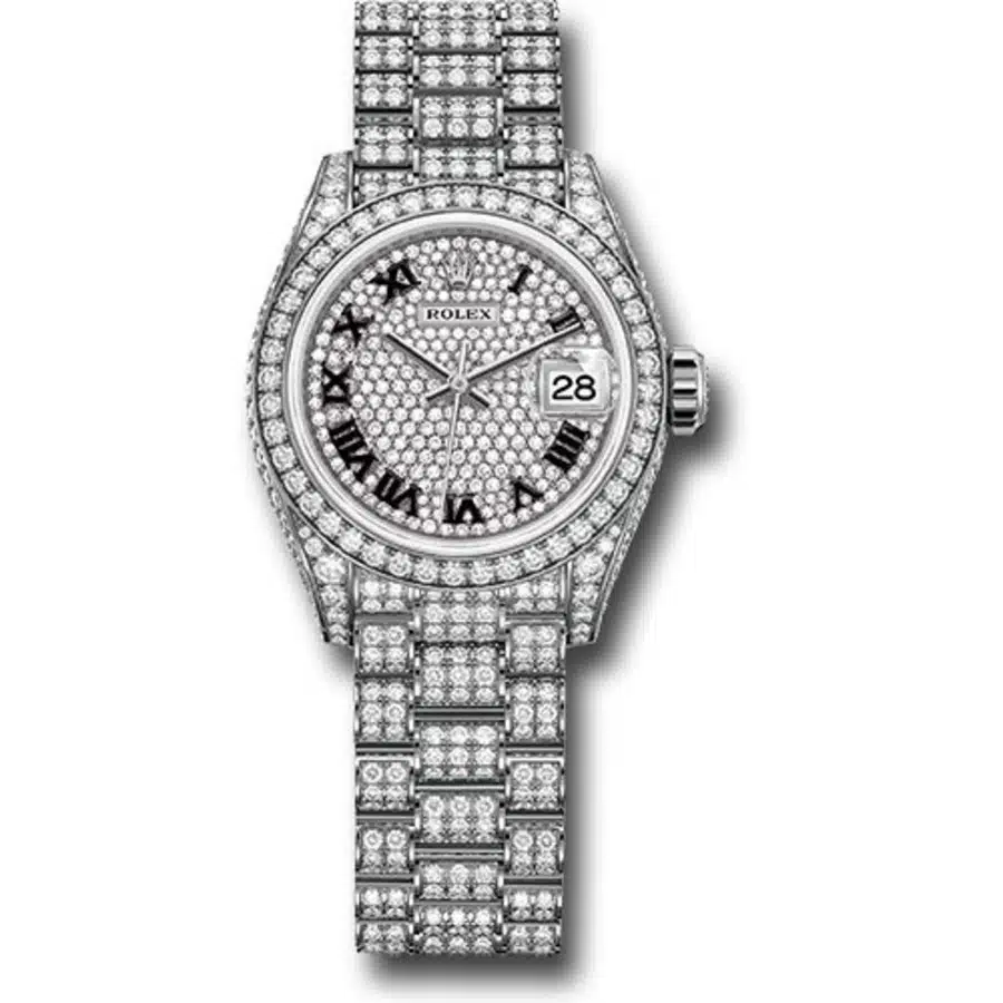 Rolex Datejust President Full Pave 279459RBR White Gold Watch 2024