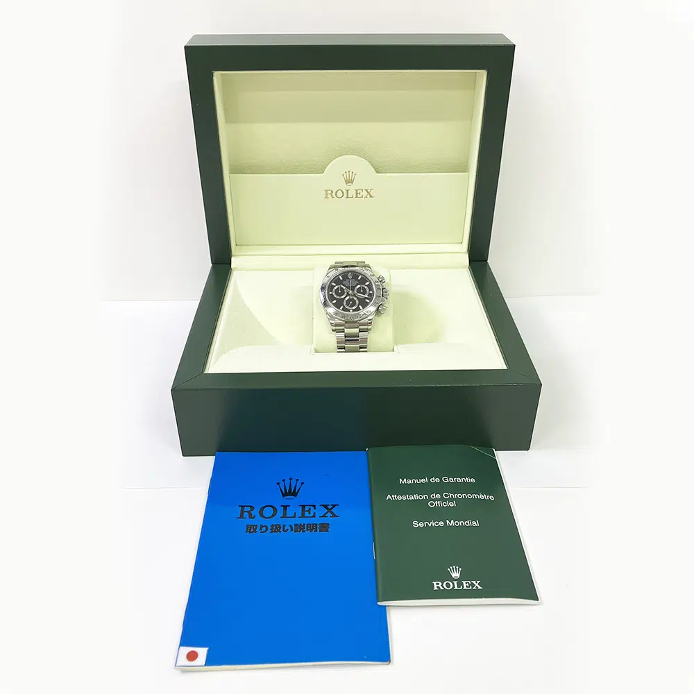 Rolex Cosmograph Daytona 40mm Oyster 116520 Stainless Steel Watch Black Dial – image 7