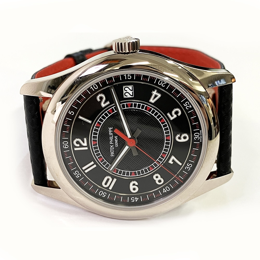Patek Philippe Calatrava 6007G-010 40mm White Gold with Black Calfskin Leather Watch Black Dial 2023