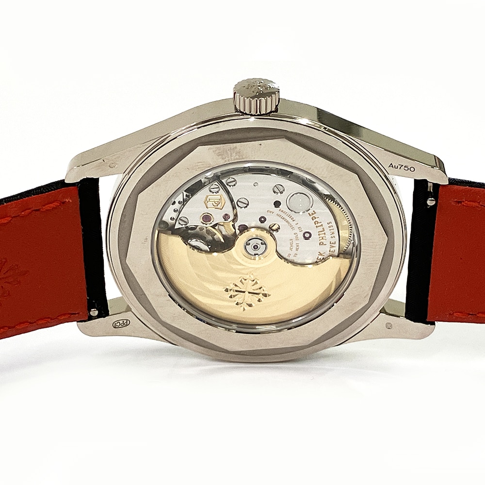Patek Philippe Calatrava 6007G-010 40mm White Gold with Black Calfskin Leather Watch Black Dial 2023