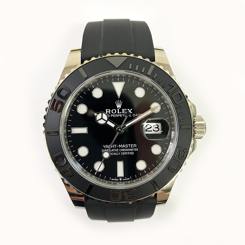 Rolex Black Dial Yacht-Master 42mm 226659 White Gold Black Rubber 2023