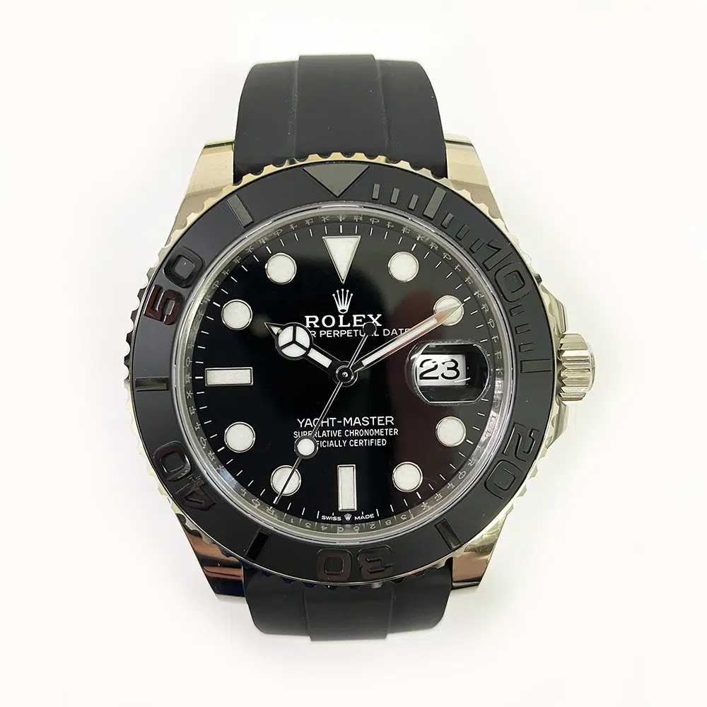 Rolex Black Dial Yacht-Master 42mm 226659 White Gold Black Rubber 2023 – image 3