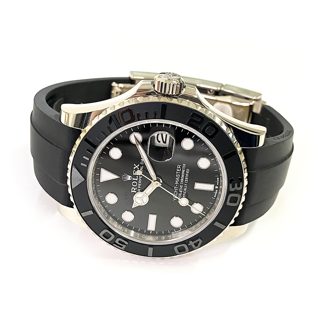 Rolex Black Dial Yacht-Master 42mm 226659 White Gold Black Rubber 2023