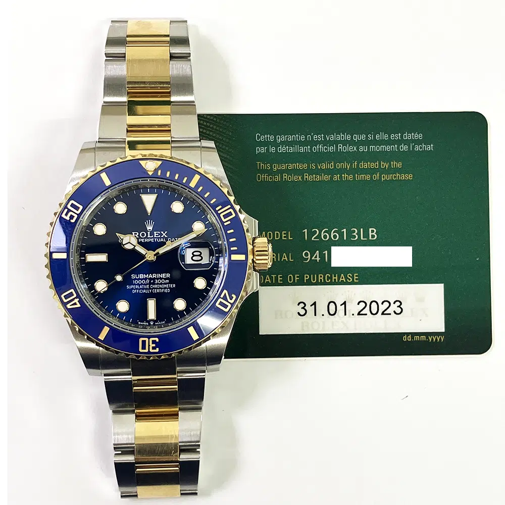 Rolex Blue Dial Submariner Date 126613LB Stainless Steel & Yellow Gold Oyster Watch 2023 – image 3