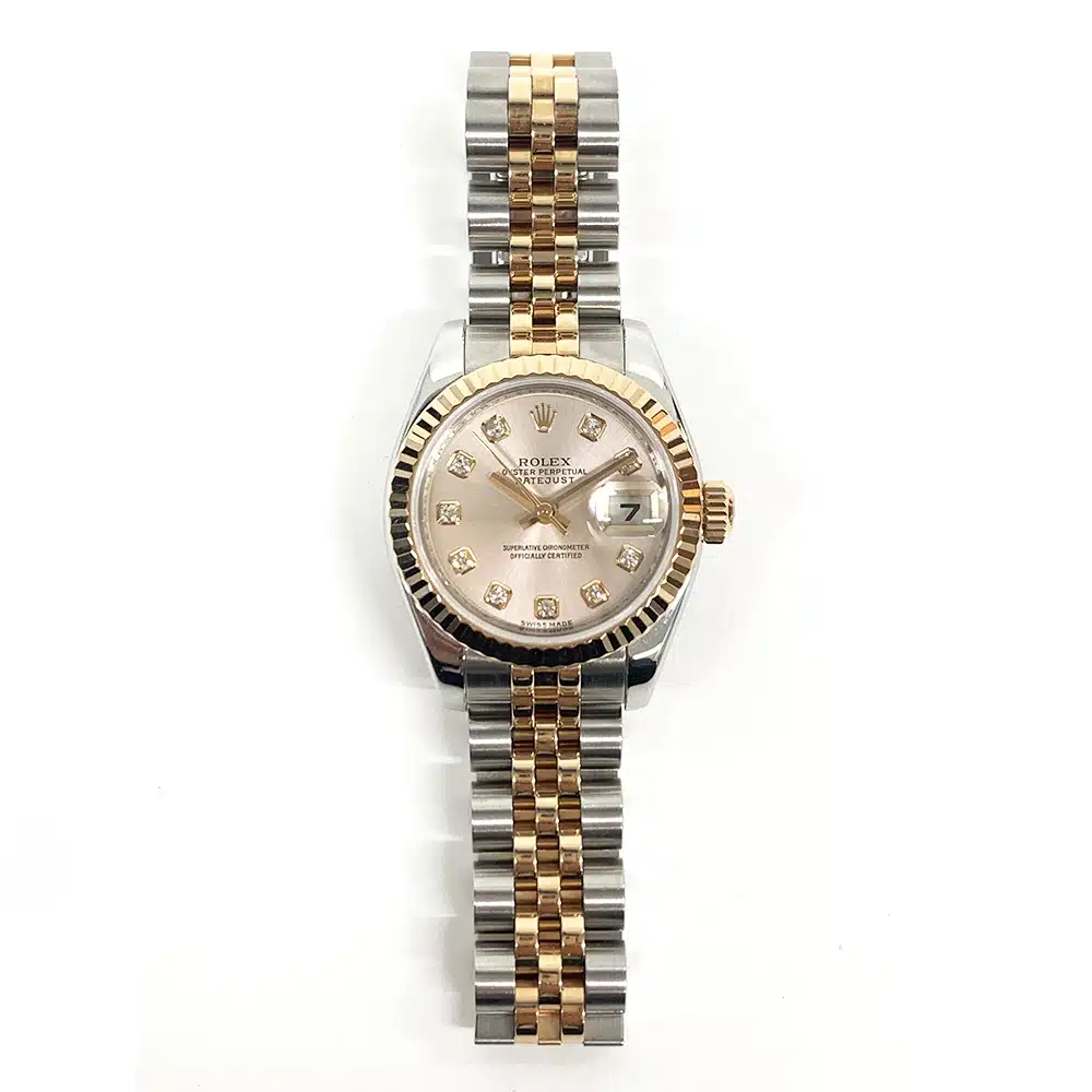 Rolex Lady-Datejust 26mm 179171-0018 Jubilee Stainless Steel & Rose Gold Watch Pink Diamond Dial 2006 – image 3