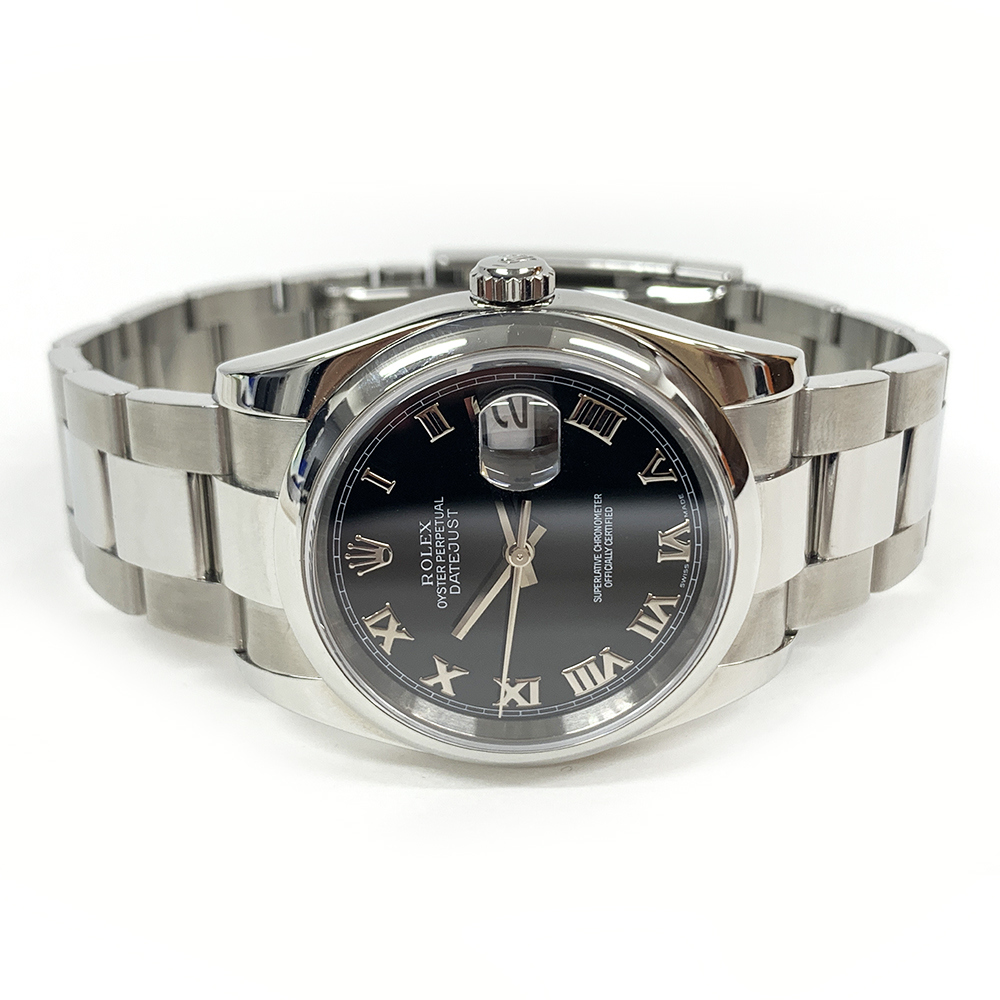 Rolex Datejust Perpetual 116200-0061 36mm Stainless Steel with Black Dial Watch