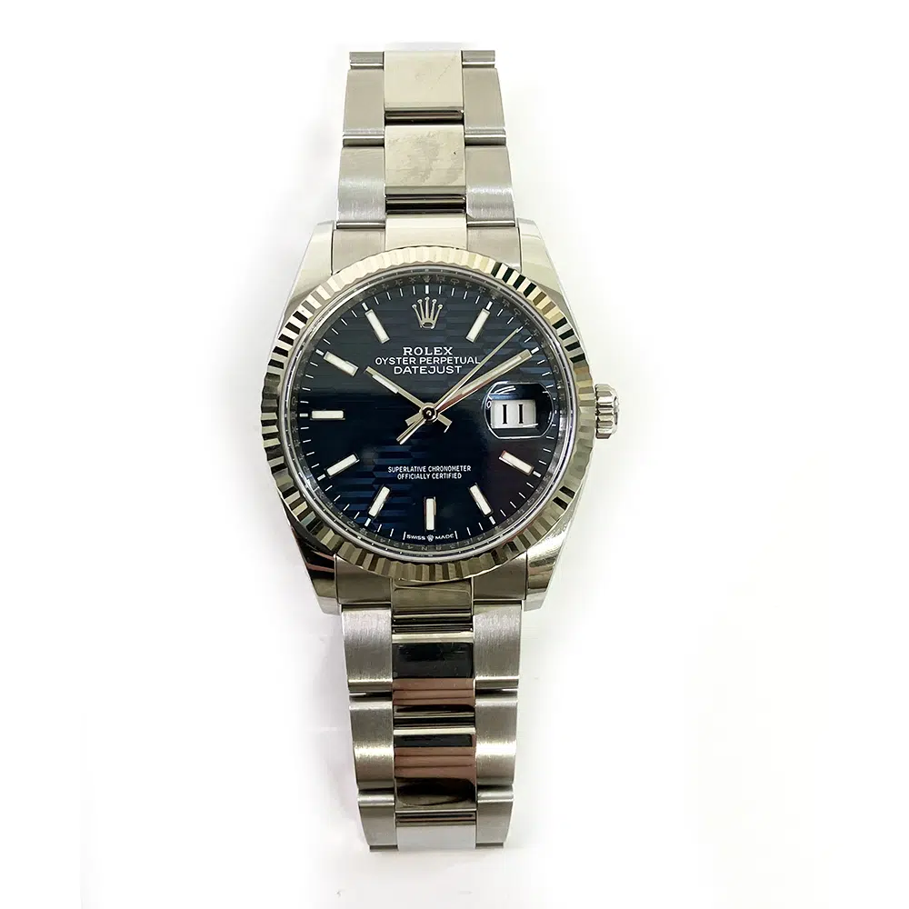 Rolex Datejust Blue Fluted Index Dial 36mm 126234-0050 Stainless Steel Oyster Bracelet MINT 2022 – image 3