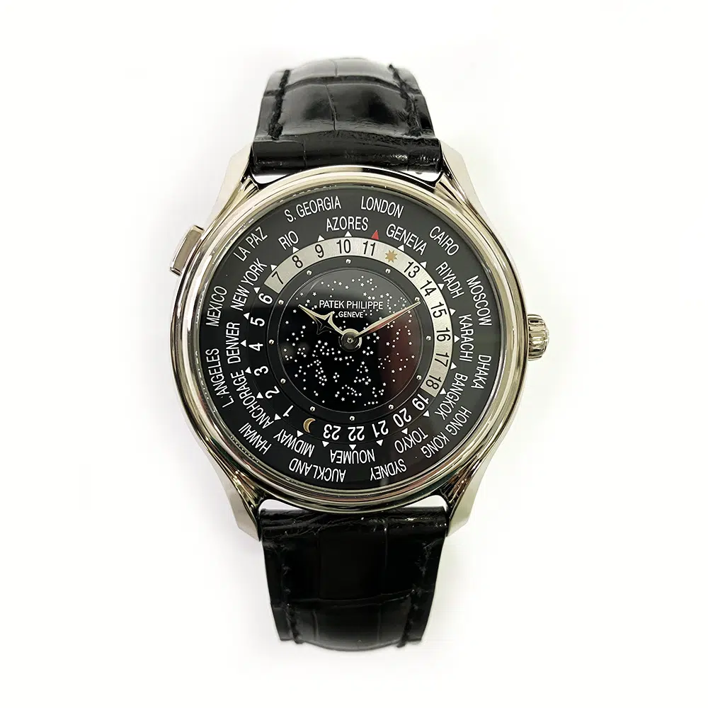 Patek Philippe World Time 5575G-001 White Gold with Black Leather Watch Black Dial 2015 – image 3