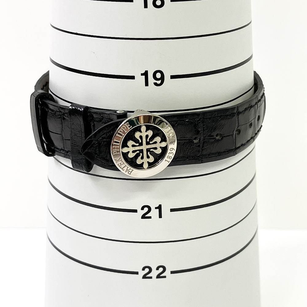 Patek Philippe World Time 5575G-001 White Gold with Black Leather Watch Black Dial 2015