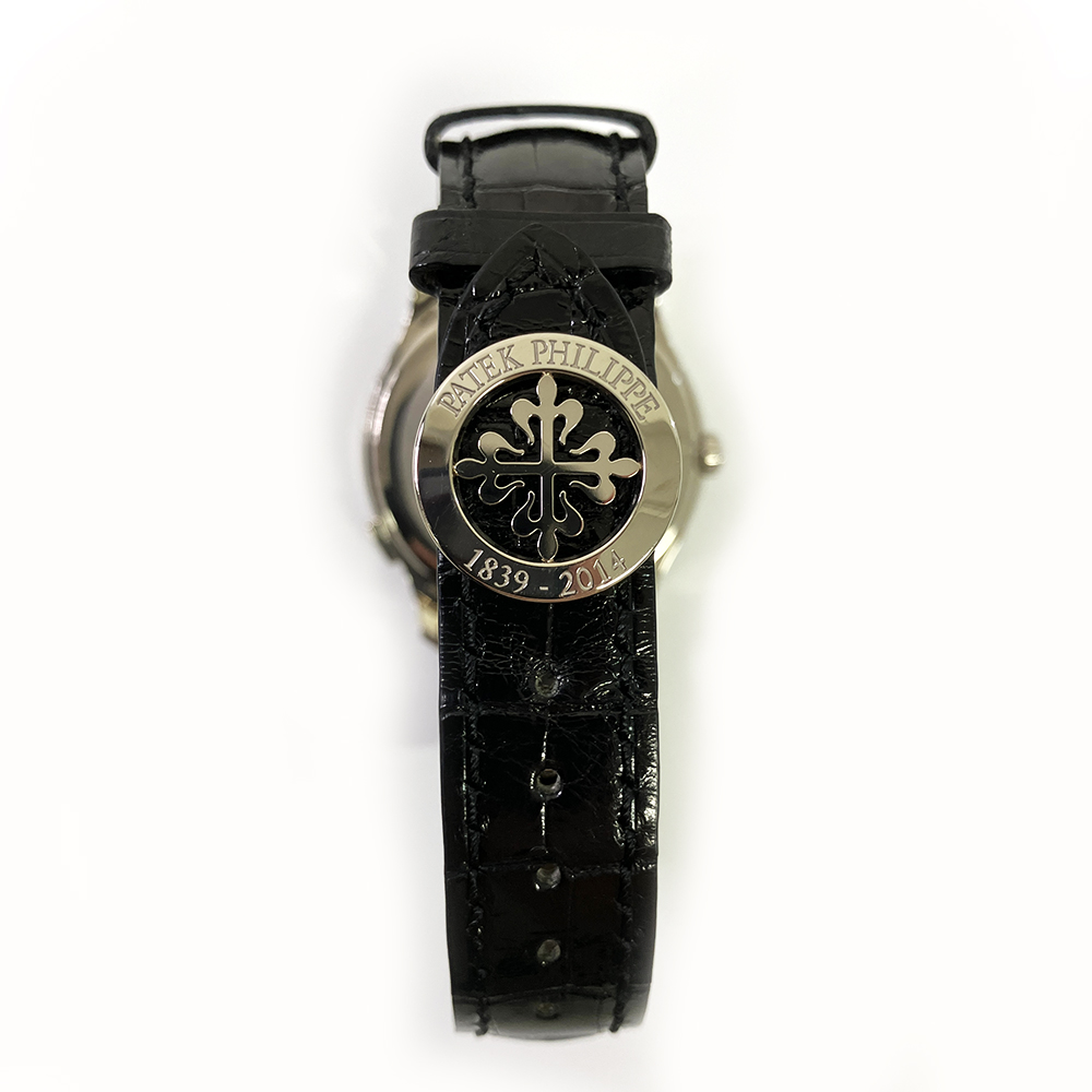 Patek Philippe World Time 5575G-001 White Gold with Black Leather Watch Black Dial 2015