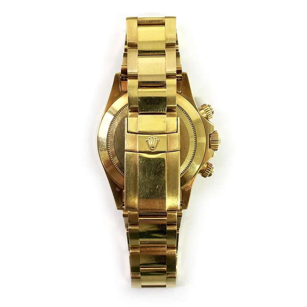 Rolex Cosmograph Daytona 40mm Oyster 116528 Yellow Gold Watch Champagne/Black Dial 2002 – image 5