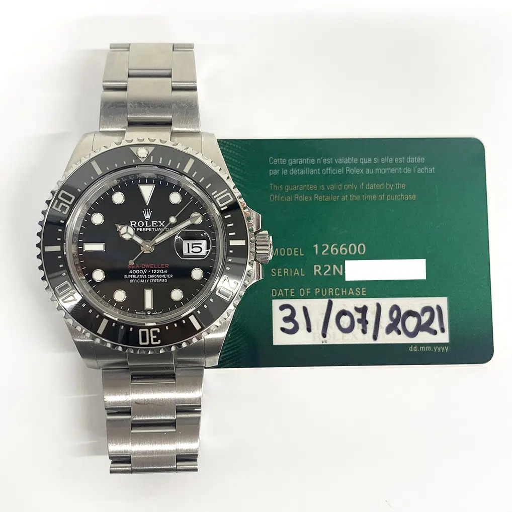 Rolex Sea-Dweller Black Dial 126600 43mm Oyster Bracelet Stainless Steel Watch 2021 – image 2