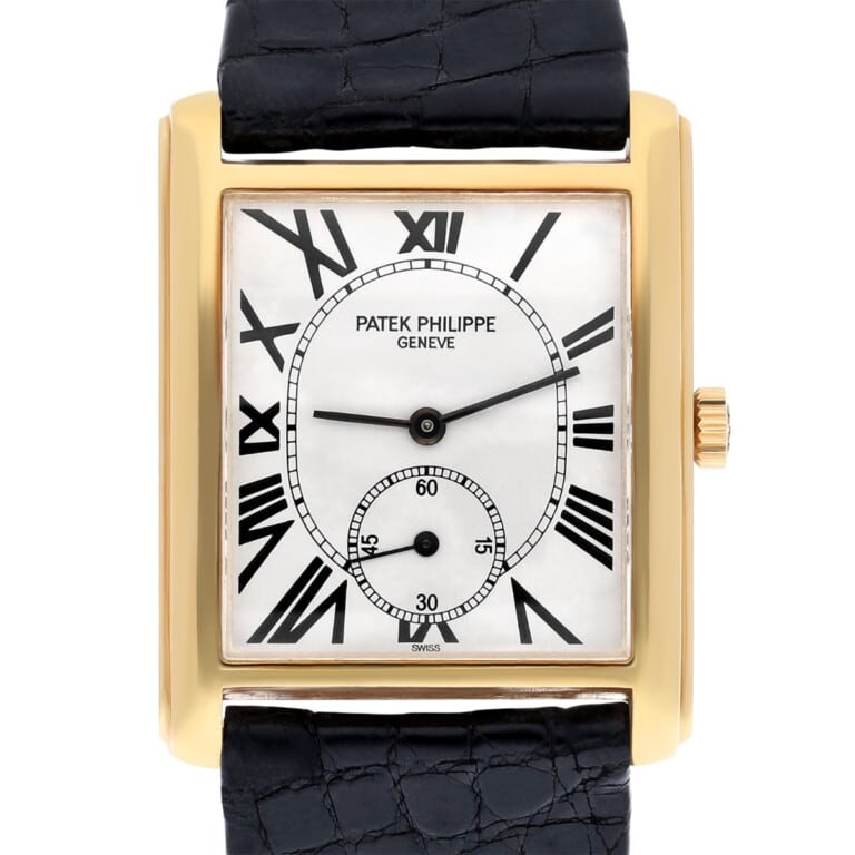Patek Philippe 5014J Gondolo 18k Yellow Gold Silver Dial Mens Manual Watch