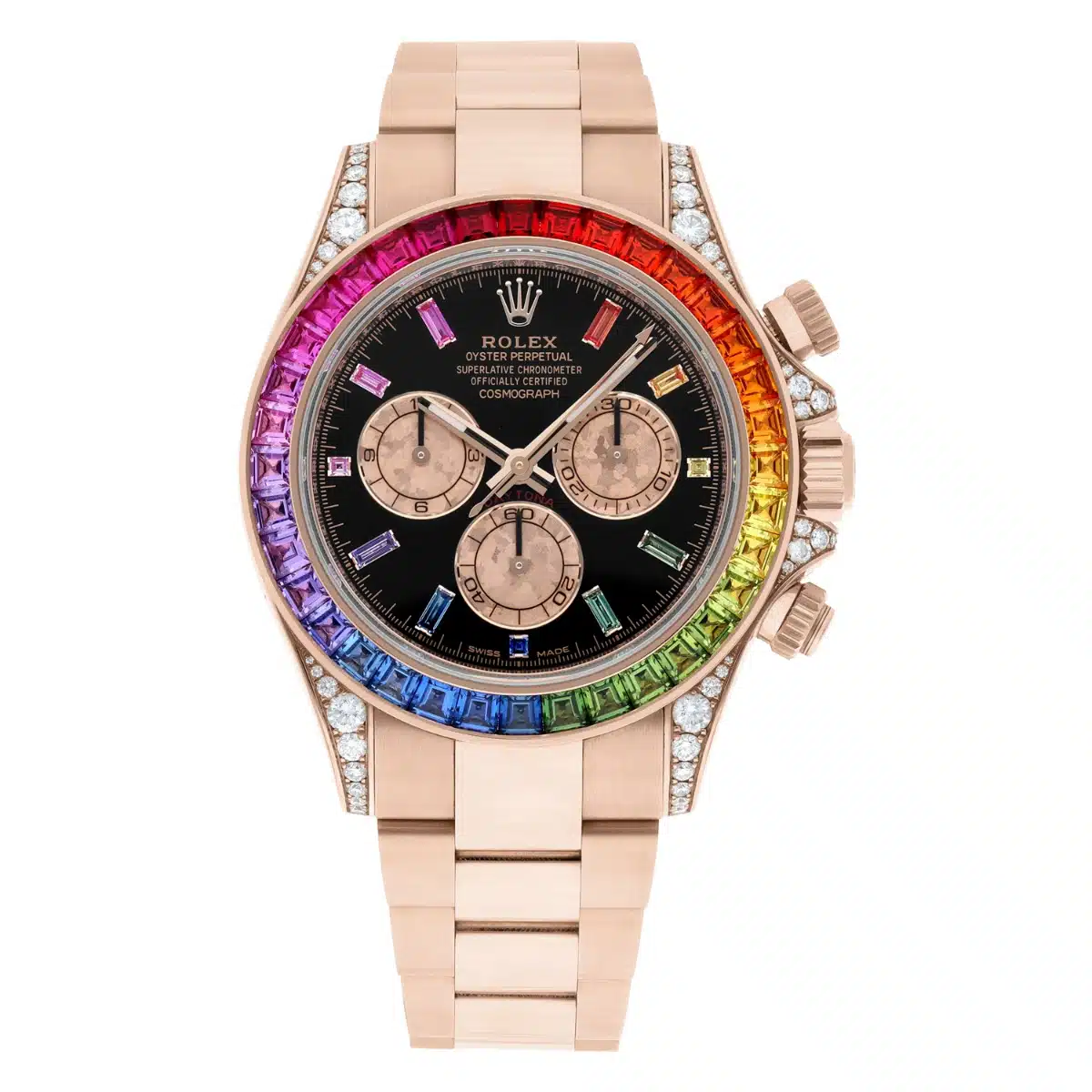 Rolex Daytona 116595RBOW 'Rainbow' Rose Gold Black Dial Watch MINT 2018 – image 2