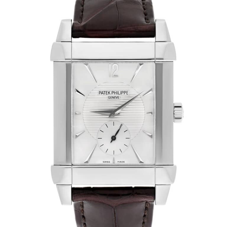Patek Philippe 5111G Gondolo 18k White Gold Watch Silver Dial Mens Manual Watch