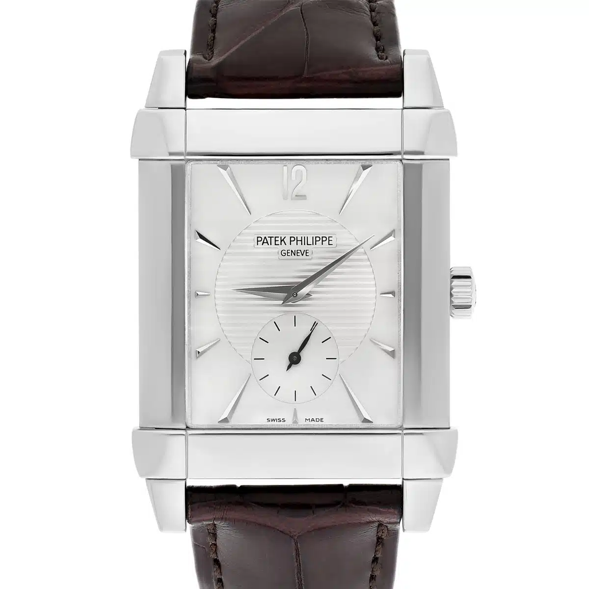 Patek Philippe 5111G Gondolo 18k White Gold Watch Silver Dial Mens Manual Watch
