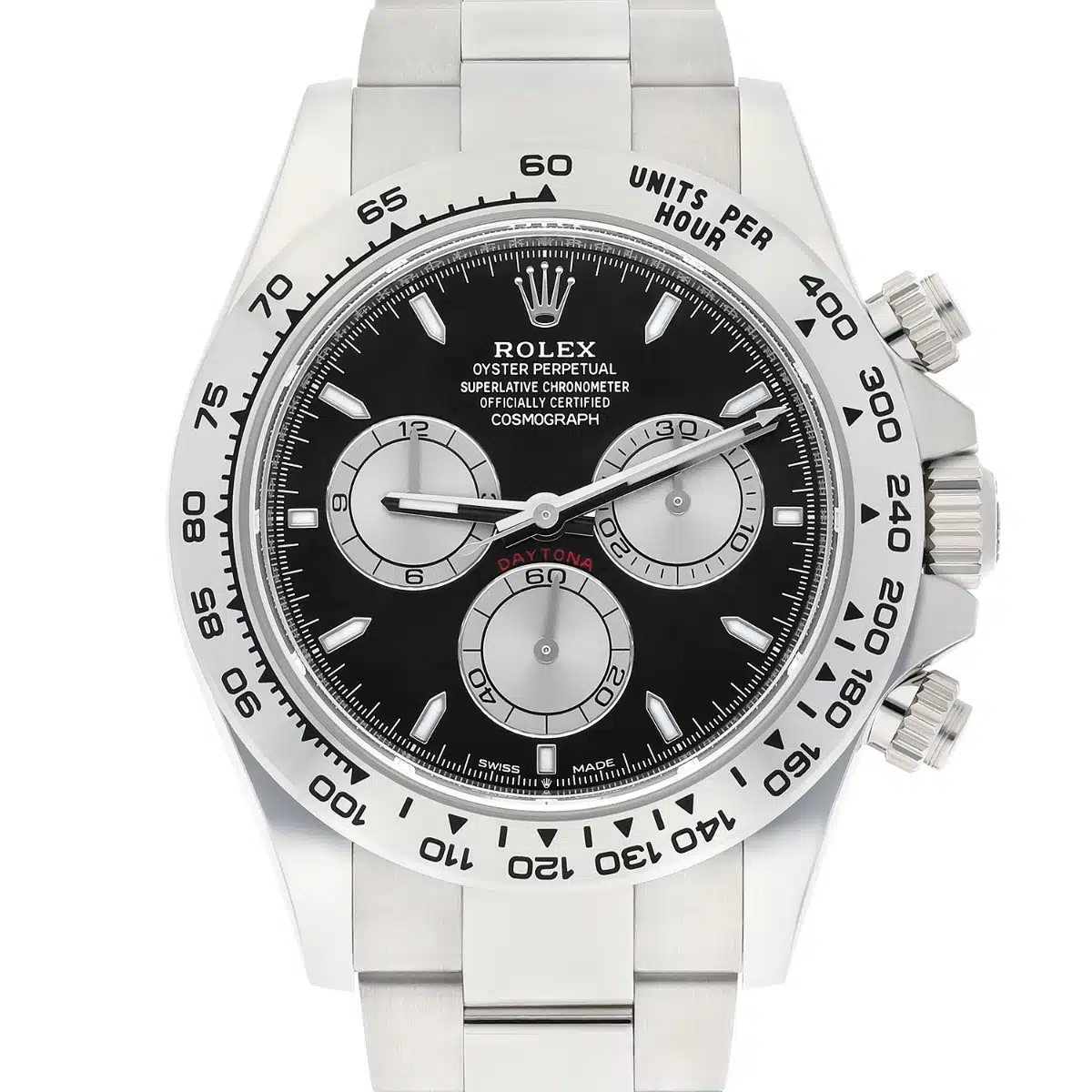 Rolex Cosmograph Daytona 126509 white gold watch, black dial
