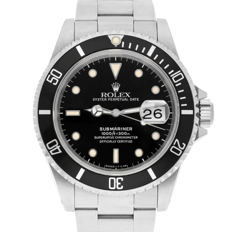 Rolex Men’s Submariner Date 16610 Stainless Steel 40MM Black Dial Circa 1989 Papers