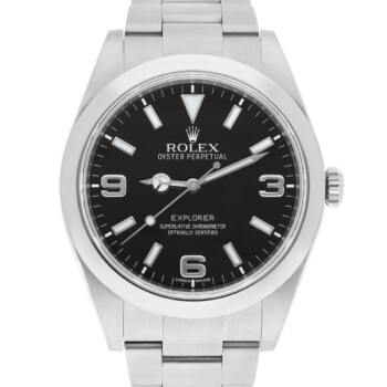 Rolex Explorer 214270 39mm Explorer Black Dial Stainless Steel Watch 3-6-9