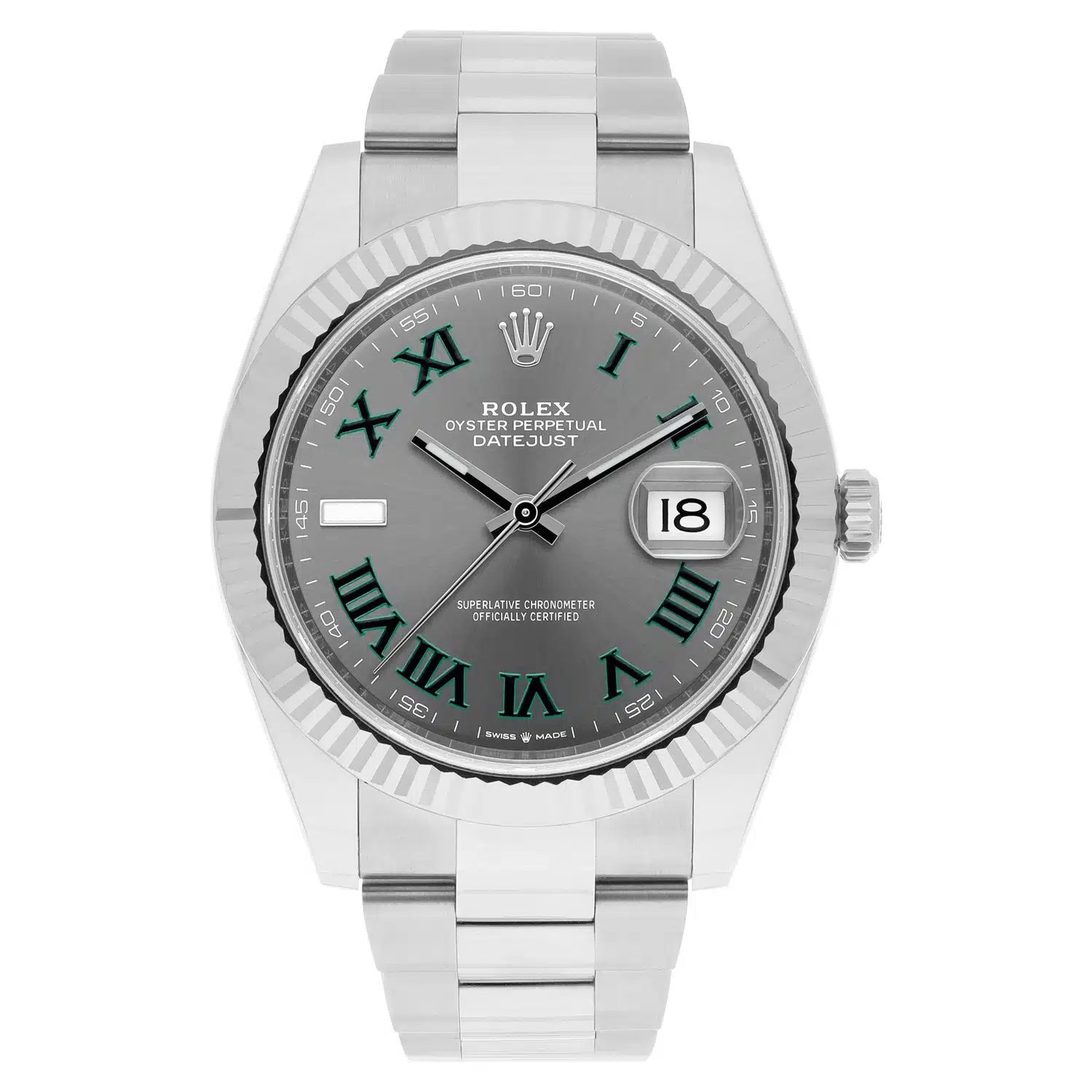 Rolex Datejust 126334 Stainless Steel 41mm Gray Wimbledon Dial Complete MINT – image 2