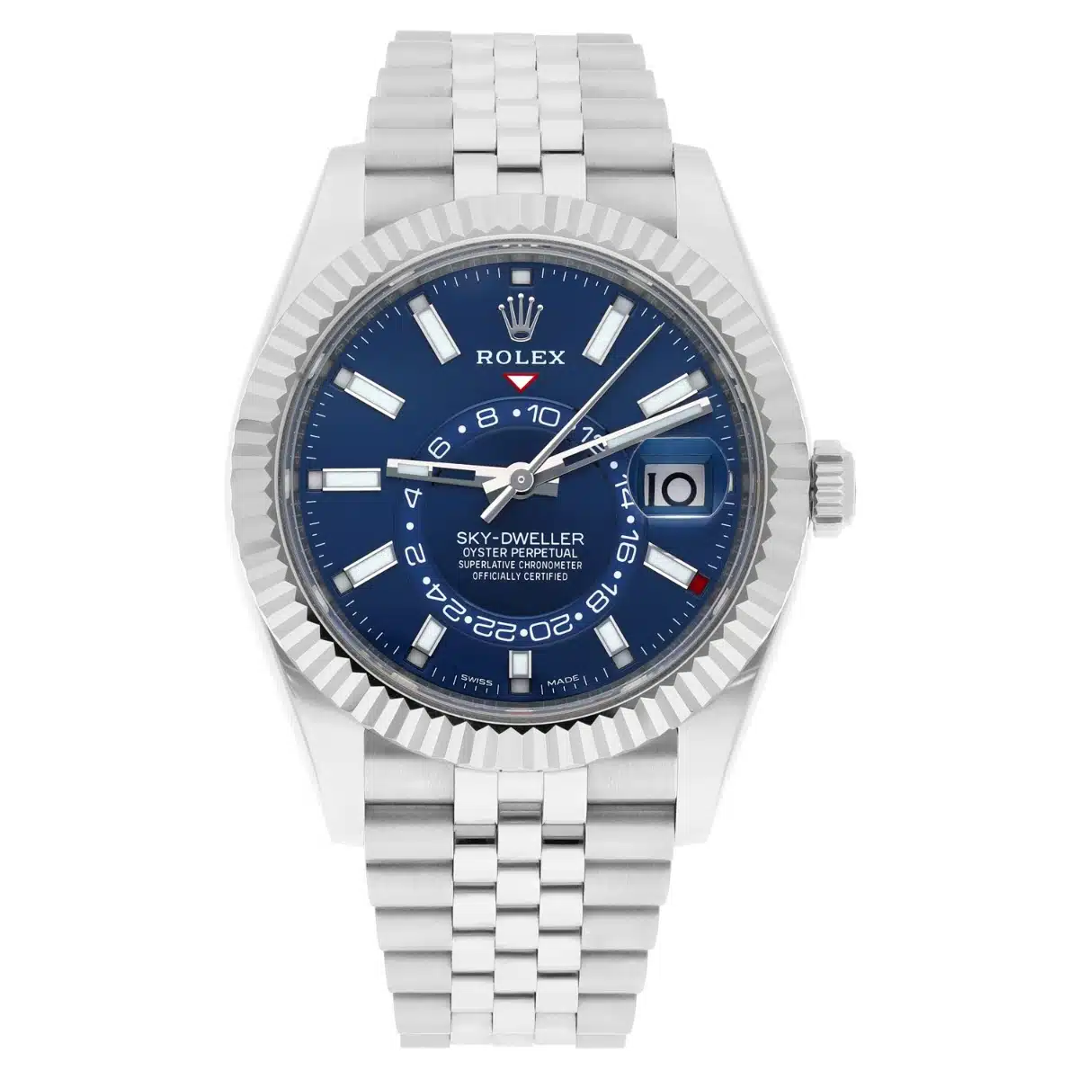 Rolex Sky Dweller 326934-0004 Blue Dial Automatic Watch 42mm Jubilee Box Papers
