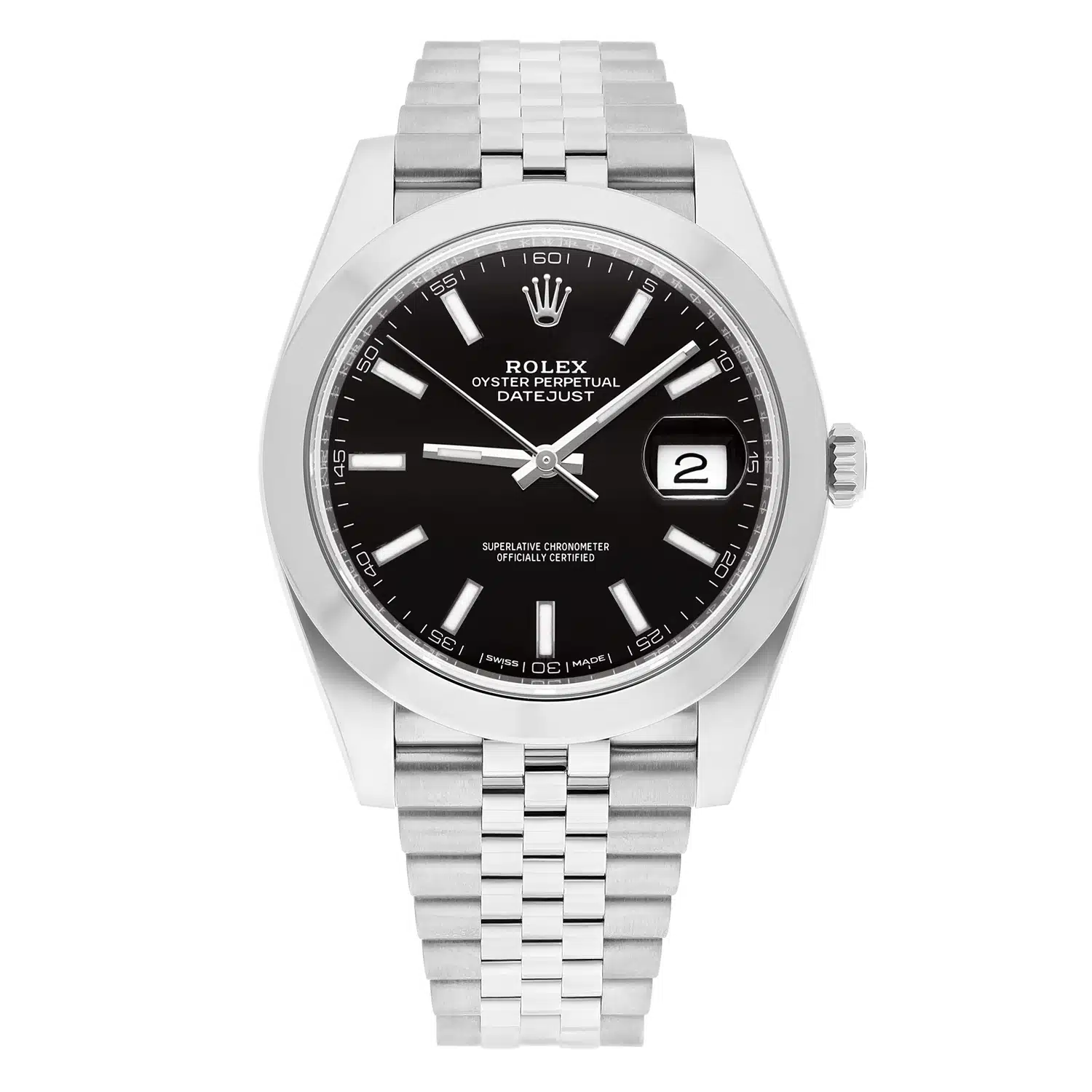 Rolex Datejust 41 Steel Black Index Dial Mens Watch Jubilee Band 126300 – image 2