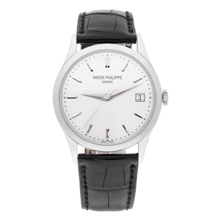 Patek Philippe Calatrava 5296G-010 White Gold, Black Leather Strap Box/Papers