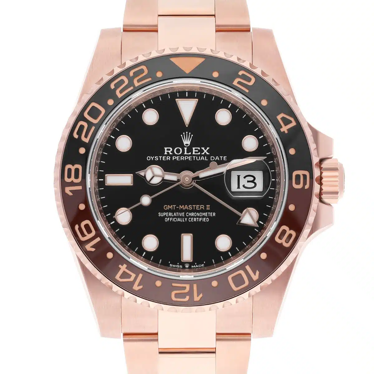 Rolex GMT-Master II Rootbeer 40mm Oyster 126715CHNR Rose Gold Watch Black Dial 2024 – image 2