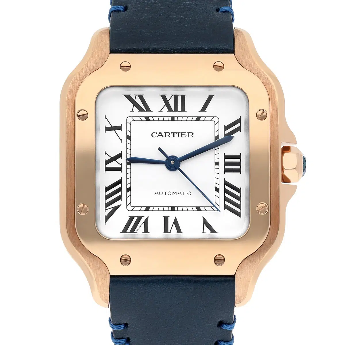 Cartier Santos Rose Gold Automatic Ladies Watch WGSA0028 Medium Complete