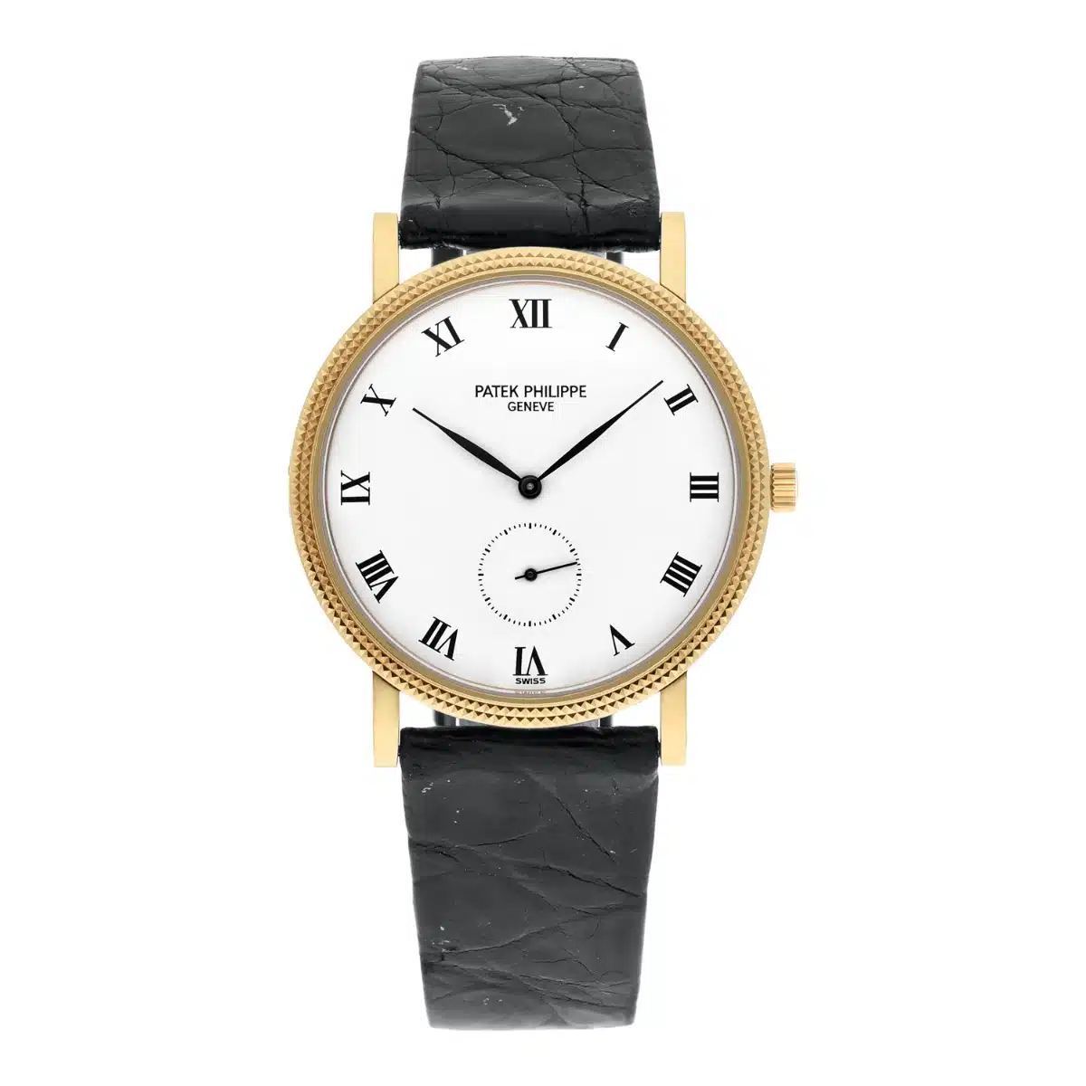 Patek Philippe 18K Yellow Gold 33mm Calatrava # 3919-J Leather Strap