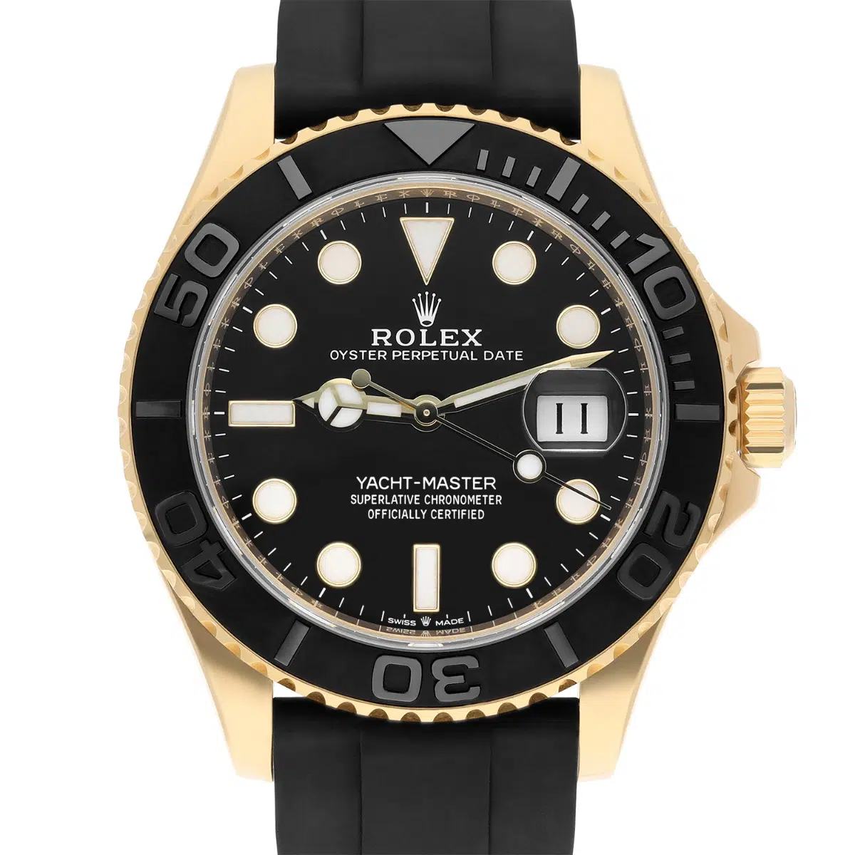 Rolex Yacht-Master Yellow Gold Oysterflex 42mm 226658 Mint