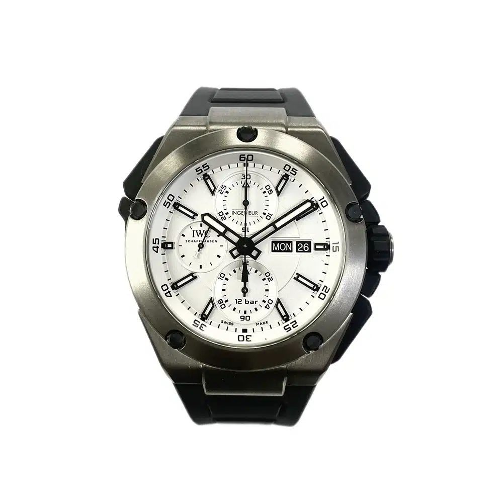 IWC Ingenieur Double Chronograph IW386501 Titanium with Black Rubber Watch 2018 – image 2